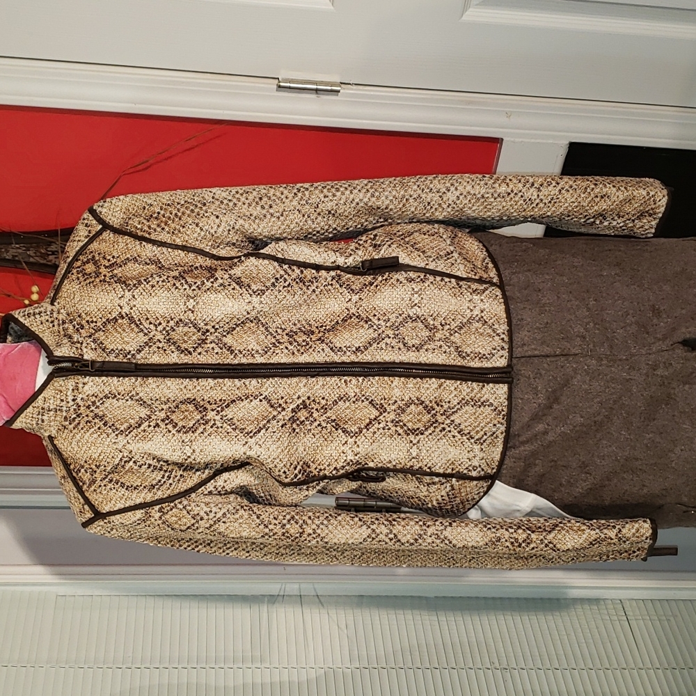 FF 💘MAX STUDIO VINTAGE ANIMAL PRINT HOBO SOHO CHIC BLAZER JACKET COAT - Picture 7 of 17